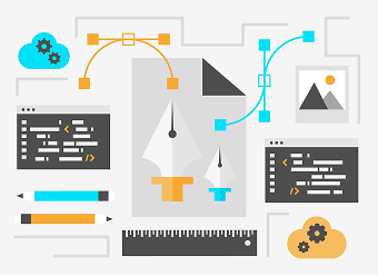 Digital design tools illustration